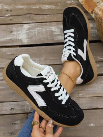 Women's Fashion Sneakers, Comfortable Breathable Casual Shoes, Wear-Resistant Soft Sole Non-Slip Design, Suitable For Training, Tennis, Cycling, Outdoor, Sports, Running, Dating, Daily Casual Wear. Suitable For All-Day Wear, Casual Sports Shoes | Low-Top Sneakers | Lace-Up Closure