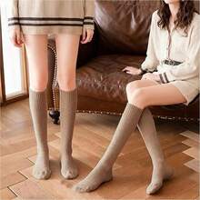 Medias Térmicas para Muer Inerno - Calcetines Largos asta la illa Felpa Gruesa Anti-Frío Idea para Botas Suaves y Cós - 4ParesA - Ver 2