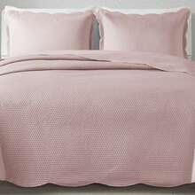 Double-Sided 3-Piece Printed Bedspread Set. - Rose - View 2
