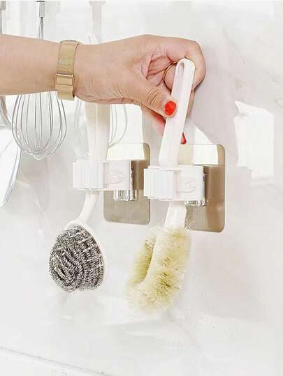 8 قطع/4 قطع/1 قطعة حامل مكنسة وممسحة متعدد الوظائف، مشبك إناء، مشبك مكنسة مثبت على الحائط، حامل ممسحة ومكنسة لاصق ذاتي، خطاطيف قابلة للفصل مقاومة للماء ومانعة للانزلاق، مناسبة لتخزين المنزل والحمام والمطبخ والحديقة والمرآب، أدوات الحمام/المطبخ/المرحاض/المرآب، بدون ثقب وغير قابلة للانزلاق (ألوان وأنماط عشوائية)