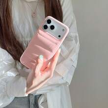 [Best Seller] Cute Korean New Design Candy-Colored Down Jacket, Apple Phone 17 PU Leather Fashion Phone Case Compatible With Phone 17 Pro Max/17 Pro/17/16 Pro Max/16/15 Pro/14/14 Pro/13 Pro Max, Winter Luxury Design For Women, Drop Protection, Shockproof, Scratch-Resistant, Perfect As A Gift For Her, Fashionable Design Popular With Women - White - View 9