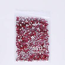 SS3-SS60 Red Series Deep Red Color High-Quality Glass Flat Bottomed Diamond With 12 Equal Cut Surfaces, Suitable For DIY Jewelry, Clothing, And Other DIY Projects - Multicolor - View 40