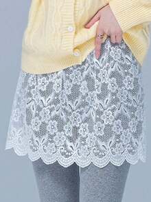 Adjustable Lace Slip Extender Skirt, Flexible Layered Mini Skirt Hem Extender For Dresses And Shirts - Multicolor - View 16