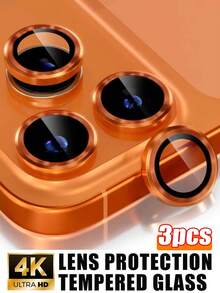 3pcs Tempered Glass Camera Lens Protector, Suitable For 17 Pro Max/17 Pro/16 Pro Max/16 Pro/15 Pro Max/15 Pro/14 Pro Max/14 Pro, Ultra-Durable High-Definition Separate Lens Protector, Tempered Glass Material, Starry Orange. - Orange - View 28