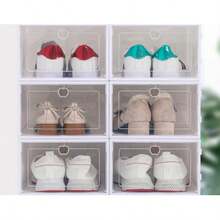 1pc Transparent Shoe Storage Box, Plastic Shoe Display Box, Anti-Oxidation Household Sneaker Storage Container - Multicolor - View 3