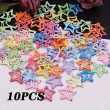 100个可爱星形发夹，彩色波点星形发夹，可爱女孩发饰，刘海夹 - 彩色 - 查看 8