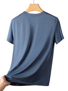 5件/套 男士速干跑步T恤，透气徒步钓鱼T恤，柔软弹力户外运动短袖衫，夏季 - 彩色 - 查看 3