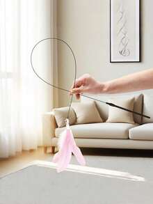 New Cat Teaser Toy With Feathers, Prevents Cats From Feeling Lonely. It Has A Suction Cup That Can Firmly Attach To Smooth Surfaces Like Glass, Allowing Your Cat To Feel Happy And Joyful. - Multicolor - View 4