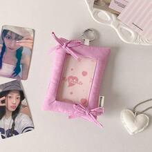 Girly Heart Bow Card Holder Ins Star-Chasing Idol Small Card Display Holder Protective Case - Green - View 10