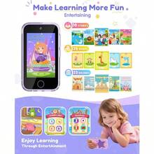 JOYJAM - Telefono inteligente para niños de 3 a 8 años regalo de cumpleaños de Navidad con camara doble reproductor de musica rompecabezas pantalla tactil para niños de 3 4 5 6 7 8 añosConveniente y duradero, para niños - Multicolor - Ver 5