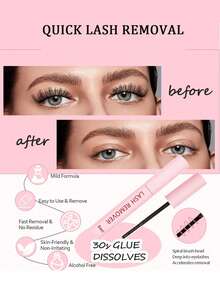 1 chai dung dịch tẩy lông mi, thích hợp cho nối mi, tẩy keo dán mi giả, tẩy nhẹ nhàng từng sợi mi giả, dung dịch tẩy keo nối mi, dùng tại nhà. - Hồng - Xem 3