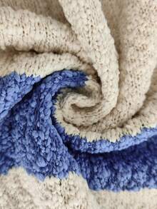 Áo dệt kim mùa hè phong cách retro dành cho nữ: Cổ chữ V, họa tiết sọc và xẻ tà bên hông, dáng rộng không tay - Trang phục thường ngày đa năng. - Màu Khaki - Xem 11