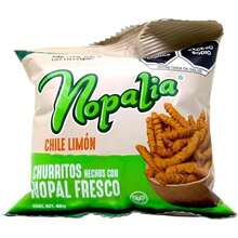 Nopalia Churritos de Maíz y Nopal Orgánico Fresco, Sabor Chile Limón, 48g, 1 Unidad - / - Ver 4