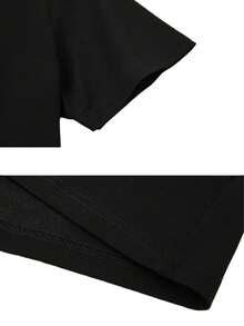 1pc Men's Funny First Aid Print Short Sleeve T-Shirt, Casual Unique Graphic Tee - Black - View 4