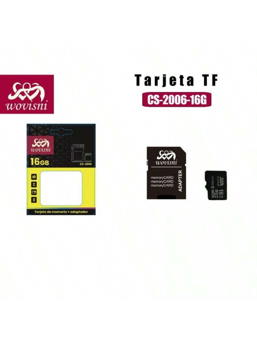 Tarjeta de memoria de capacidad de 16 gb- Color Negro