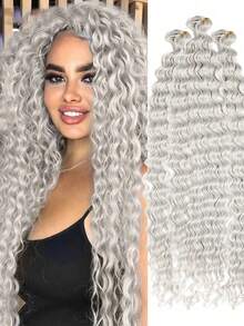 Long Deep Wave Braiding Hair 30 Inch Ocean Wave Crochet Hair Synthetic Deep Curly Crochet Hair Extensions For Women - Multicolor - View 38