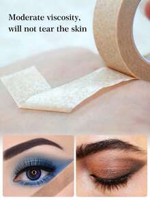 1 Roll Of Eye Makeup Tools, Eye Shadow Stickers, Breathable Eyeliner Pens And Eyelash Extension Paper Patches, Invisible Facial Makeup Tape, Instant Facial Practice Makeup Tape, Facial Lifting Plastic Tape, Eye Shadow Tape, Eyeliner Pencil Tape (1.25cm * 4.5m), Makeup Tools, Eyelash Tools, Facial Lifting Tools - Multicolor - View 2