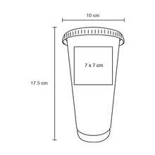 PromoClick Paquete de 10 Vasos de plástico transparente con tapa traslúcida. (Incluyen popote) Cap. 700 ml - Naranja - Ver 4