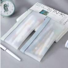 半透明磨砂铅笔盒文具收纳袋 - 彩色 - 查看 3