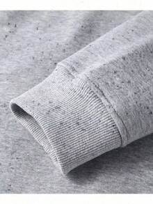 Sudadera con capucha para hombre, otoño/invierno, talla pequeña, con estampado de notas musicales. Sudadera informal holgada negra. Lavable a máquina. Ropa informal J. Estilo musical. Tejido cómodo. Sudadera con capucha estilo urbano. Ideal para regalar. - Gris - Ver 4