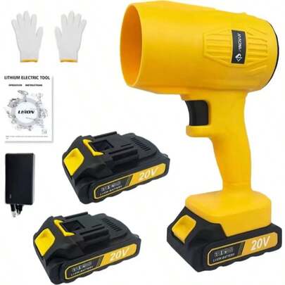 Soplador Turbo 6 en 1 Inalámbrico - Para Coche, Jardín, PC, BBQ, Nieve y Hojas, Batería 13000mAh Larga Duración Potente, Sin Cables, Ideal para Limpieza en Casa, Taller y Aire Libre