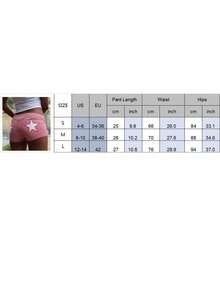 Awevudst Women's Low Waist Striped Micro Shorts Stars Embroidery Hot Pants 4th Of July Outfits Casual Summer Short Pants Beachwear Party Clubwear T2K Streetwear - Màu xanh lam - Xem 11