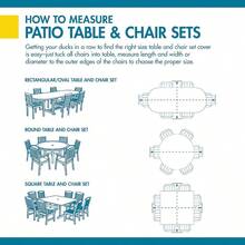 ASDDuck Covers Ultimate Rectangular/Oval Patio Table with Chairs Cover Fits Outdoor Rectangular/Oval Patio Table and Chair Sets 96 in. Long - 96L x 64An x 32Al - Ver 5