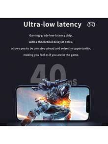 Auriculares inalámbricos Bluetooth Lenovo EA120 negros con sonido panorámico de 360°, escucha estéreo, V5.4, conexión flash, Bluetooth, batería de larga duración, embalaje chino. - Negro - Ver 6