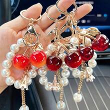 Fashion Crystal-Like Butterfly Keychain – Unisex Alloy Eiffel Tower Pendant, Car, Bag & Phone Case Accessory, Creative Gift - 蝴蝶A - 查看 9