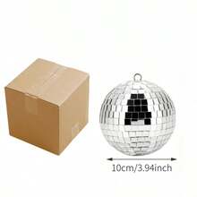 1pc Mini Disco Ball Hanging Decor, Durable Plastic Mirror Reflection Ball, Tabletop Party Decor - Dance Party Decor - Room Aesthetics, Reflective Light Source