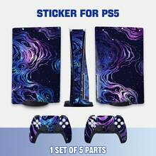 1 Set Of 3pcs Creative Skin Stickers For Disc Edition, Scratch-Resistant, Non-Slip, Durable, Personalized Game Console Decals