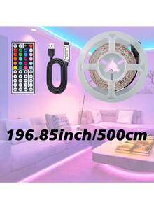RGB Ambient LED Light Strip, 39.37-1181 Inch, USB Version, 44-Key Remote Control, Self-Adhesive Backing, Suitable For Bedrooms And Parties. - Multicolor - View 11