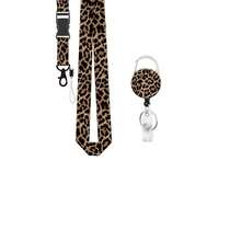 1pc (Lanyard + Badge Clip) Minimalist Leopard Print Pattern Lanyard For Nurse Office ID Badge, Versatile Detachable Nurse ID Badge Holder, Retractable Badge Reel With Rotating Clip, Office Name Card Holder, Medical Assistant Badge Accessory, Suitable For Nurses, Teachers, Students, Youths, Office Workers (Leopard Print Series) - Multicolor - View 16