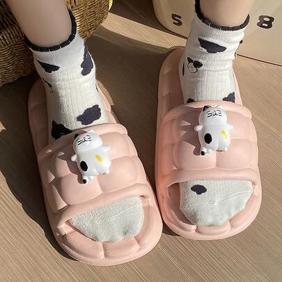 1 Piece/New Style EVA Non-Slip Lightweight Slippers For Women & Students, Reusable Casual Summer Slides For Living Room, Bedroom And Bathroom