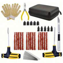 超值套装！这款轮胎修理套装包含应急工具、补胎片和密封剂。物超所值，轻松应对各种轮胎问题。车主必备！