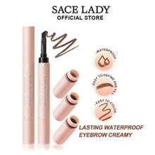 SACE LADY Krim Alis Tahan Air Tahan Lama Gel Alis Tato dengan Kuas Rias Mata - 01 - View 1
