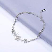 TREE NEST Pulseras de la  para MueresCirconio Cúbico Carm Pulsera Cadena alos de Plata Pulsera de la  CZ Pulsera de  para Mueres - como en la foto - Ver 2