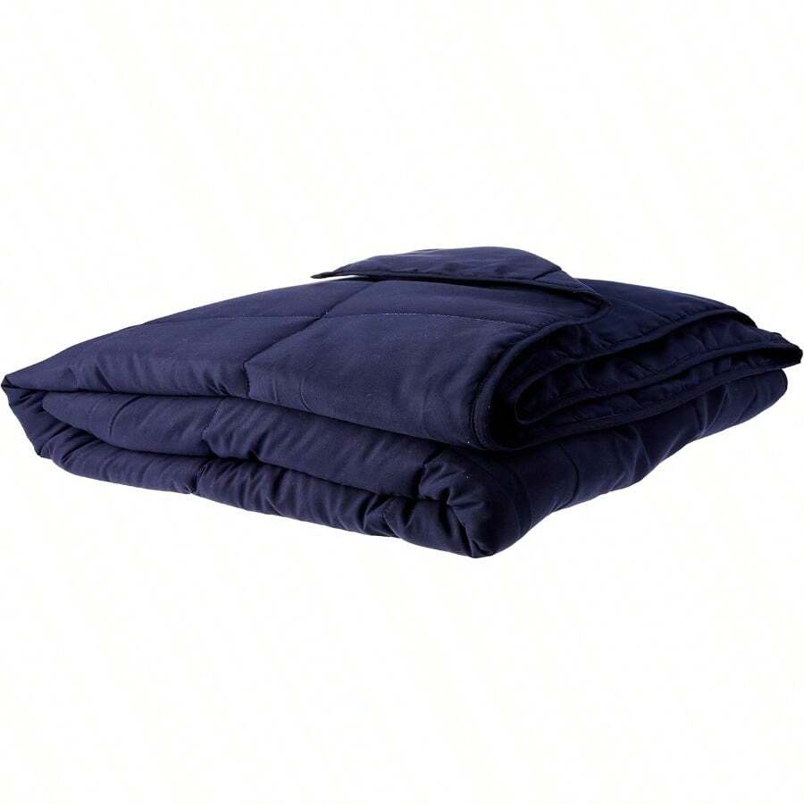 Microfibre Weighted Blanket Machine Washable Winter Blankets For Adults 2.2KG (90x120cm Navy) - Navy - View 1