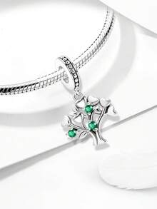1 pezzo Ciondolo a forma di cuore con strass e perline, adatto per bracciali, braccialetti e accessori di gioielleria fai-da-te per donne e ragazze, ideale per uso quotidiano - Cuore tempestato di diamanti - Visualizzare 5