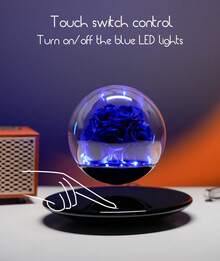 Magnetic Levitating Preserved Rose In Glass Dome With LED Light, Touch Control Light, Floating Forever Flowers Lamp For Valentine'S Day, Anniversary Halloween Christmas, Rose Lamp Unique Gift For Wife Girlfriend Women, Home Decor, Romantic Gift - Xem 6