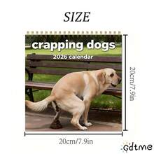 GDTME 2026 New Calendar With Monthly Planner, Weekly Planner, Cute Dog & Cat Patterns, Stationery, Office Supplies, Back To School Gift, New Year Gift, Christmas Gift - Black Dog Calendar - View 9