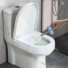 Compact Toilet Brush And Holder, Space-Saving, Deep Cleaning, Drip-Proof, Easy To Assemble, Nylon Bristles