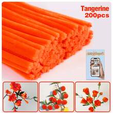 100/200pcs Bulk DIY Chenille Stem/Pipe Cleaner, Comes With Tutorial Video, 62 Colors Fluffy Chenille Craft Supplies For Handmade, Crafts, Art Decoration, Pom Poms