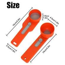 Multi Purpose Scoop with Built-in Funnel Mess-Free Powder Dispenser Food-Grade and Leak-Proof Funnel Collagen Formula Coffee Scoops Easy Dispensing of Various Powders C*2 - como en la foto - Ver 7