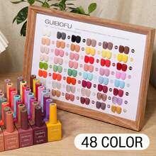 48pcs 15ml Gel Nail Polish Set Same Color Same Bottle Summer Colorful Sparkle Glitter Semi Permanent Soak Off UV Gel Varnish Long Lasting DIY Nail Art Design All For Decoration Manicure Kits Painting Gel Vernis Nail Supplies For Home And Salon - Nhiều màu - Xem 13