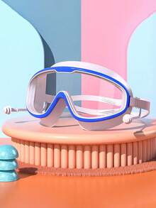 1pc 3-10 Years Old Children Anti-Fog HD Large Frame Swimming Goggles, Waterproof Anti-Fog Transparent And Comfortable Won't Strangle Eyes Swimming Goggles, Silicone Earplugs One-Piece Goggles, Suitable For Children's Swimming And Diving Use - Multicolor - View 18