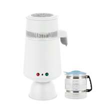 Destilador de agua - Filtro purificador de agua pura de 4 L (1,05 galones), generador de agua destilada de 750 W, de acero inoxidable, para encimeras domésticas, color blanco - Tipo de Enchufe B USA (110-127V) - Ver 1