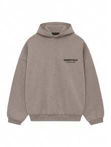Essentials -Fear Of God Oversized Hoodie Collection FW21-FW2 MEN WOMEN Hoodie Vintage Flocking Craftsmanship Combined With Modern Breathable Technology, Warm Cotton Flocking, Loose Urban Functional Wear, High-End Cotton To Create An Urban Street Style, Loose Silhouette Non-Ge - Ss24 Xám thạch nam - Xem 8