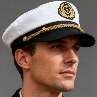 652F Sailor Captain Costume Navy Marine Admiral Hat Yacht Captain Hat Navy Marine Hat