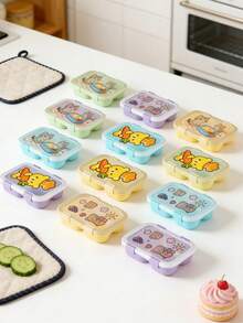 1pc Elegant Bento Box, Multiple Colors Available, Personalized Pattern, Cute & Minimalist, Food Storage Container With Included Utensils, Suitable For Daily Use And Holiday Gifts - Multicolor - View 7